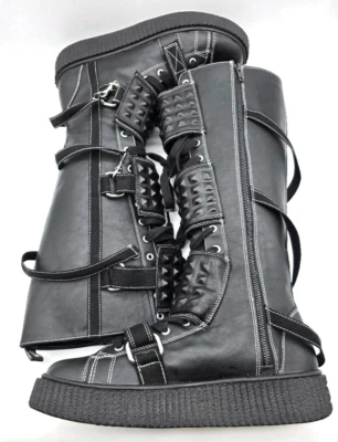 Demonia SNEEKER-410 Botas Punk Góticas Cuero Vegano Negras TALLA USM 11/USL 13 Foto 1 de 4