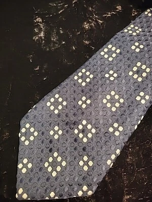 Corbata de cuello vintage Story Cravats para hombre azul blanco detalles puntos profesional Foto 1 de 4