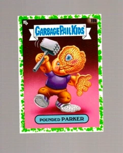 2021 Garbage Pail Kids Food Fight Series "POUNDED PARKER" Green Border #19b - Bild 1 von 1