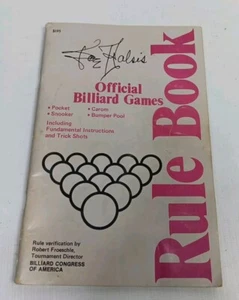 Official Billiard Games Rule Book by Joe Balsis PB Illustrated Snooker Carom - Picture 1 of 8