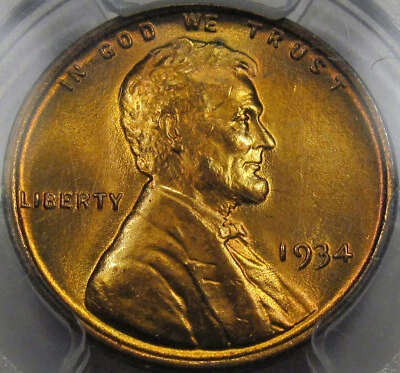 1934 Lincoln Cent PCGS MS-65 RD... An Amazing Coin, So Very NICE! Flashy!! - Image 1 of 4