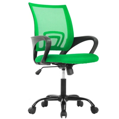 Silla de Ordenador Oficina Ergonómica Barata Silla de Escritorio Ajustable Cómoda Respaldo Medio Foto 1 de 4