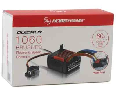 Hobbywing Quicrun 1060 1/10 Brushed 60A 60 Amp Speed Control ESC HWA30120203 - Image 1 of 4
