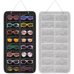 Sunglasses Storage Organizer Wall Mounted Hanging Dust Proof Eyeglasses Holder - Picture 1 of 9