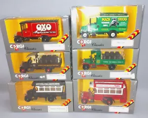 LOT OF 5 BOXED CORGI CLASSICS DIECAST THORNYCROFT BUSES/TRUCKS PLUS 1 MACK TRUCK - Picture 1 of 13