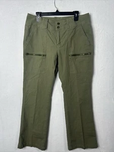 MIXIT CANVAS WOMENS BAGGY CARGO PANTS GREEN 4 POCKETS SIZE 16 - Picture 1 of 9