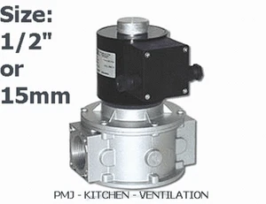 Gas Magnetventil 15mm 1/2" für Gasverriegelungssystem Absperrung Küchenüberdachung - Bild 1 von 1
