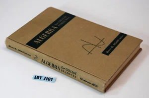 Algebra For College Students By Middlemiss 1953 Hardcover Book LOT J161 - Picture 1 of 6