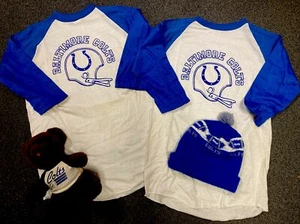 Baltimore Colts Vintage Beanie 3/4 T-shirt Lot Teddy Bear - Picture 1 of 6