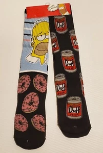 Neu mit Etikett Homer Simpson Duff Bier Donuts Die Simpsons TV-Show 2er-Pack Socken Fuchs Cartoon - Bild 1 von 4