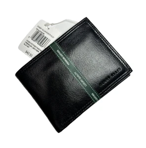 Perry Ellis Portfolio Men`s Passcase Leather Wallet Black Removable Flip Up ID - Picture 1 of 4