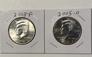 2005 P&D KENNEDY HALF DOLLAR Set (2 COIN SET) Uncirculated. - Picture 1 of 7