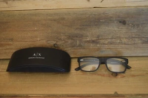 Armani Exchange AX3016 Eyeglasses Frames 53-17-145 Black Plastic Rectangular - Picture 1 of 5
