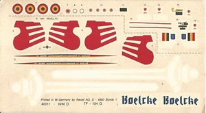 LOCKHEED TF-104G STARFIGHTER " BOELKE " 1/72 DECALS DA KIT MATCHBOX 179x98mm - Foto 1 di 1