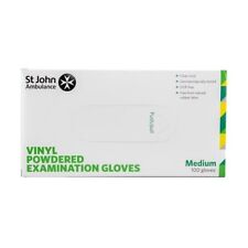 St John Ambulance Vinyl Powder-Free Examination Gloves Latex Free Box Of 100