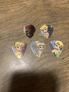 5 Disney Tinker bell and Pirates Of the Caribbean Guitar Picks - Picture 1 of 3