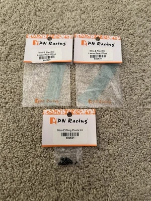 PN Racing Mini-Z 600620 Flexible Lexan Rear Wing x2 & 600631 Wing Post Kit - Image 1 of 3