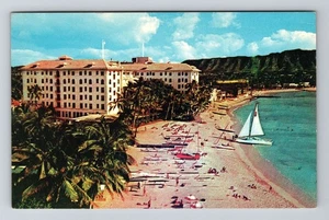 Postal antigua de recuerdo vintage de Waikiki HI-Hawaii, Moana Hotel - Imagen 1 de 2