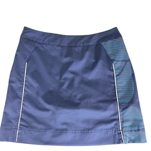 Pantalón corto de golf Adidas para mujer ClimaCool talla 2 sarga azul cremallera lateral flor - Imagen 1 de 13