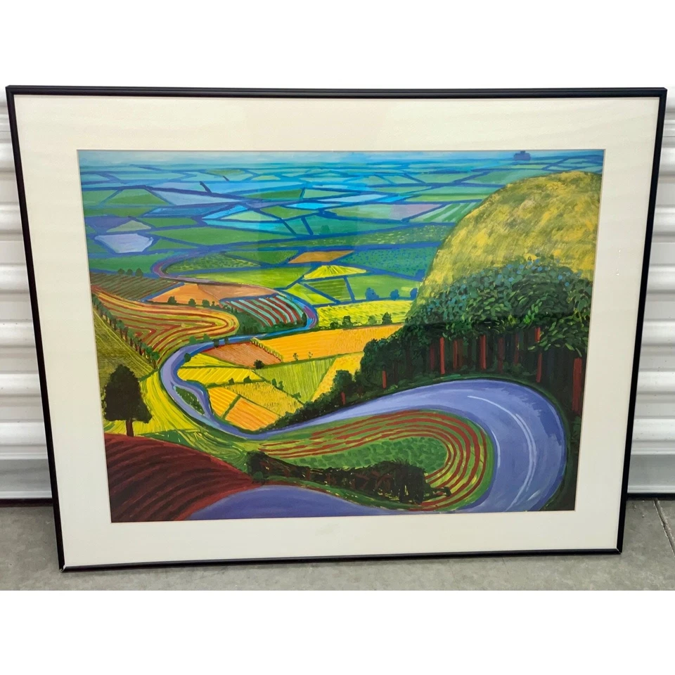 1998 "Garrowby Hill" David Hockney Museum of Fine Arts, Boston Exhibition Print - Image 1 of 4