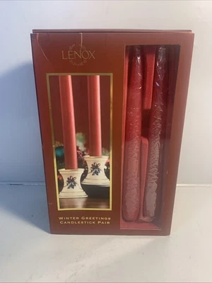 LENOX SALUDOS DE INVIERNO 2" Candelabro Candelabro Cinta Acebo Navidad. Foto 1 de 4