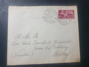 Repubblica Italiana Storia Postale Busta 1943 15 Lire Espresso Isolato (VR695) - Picture 1 of 1