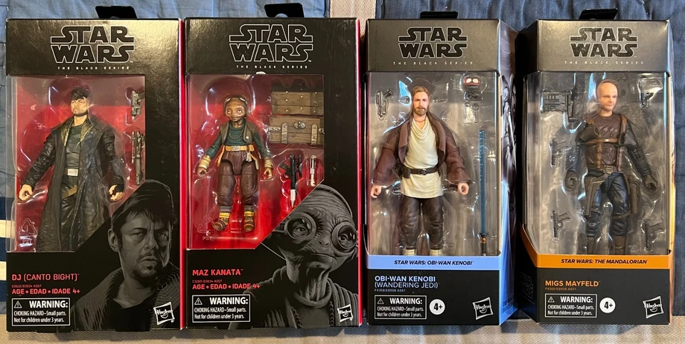 Star Wars The Black Series Set de 4 (OBI-WAN, MAYFELD, MAZ KANATA, DJ) - NUEVO Foto 1 de 1