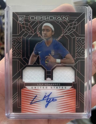 2024-25 Обсидиан Лили Йоханнес Двойная Нашивка Авто EE Оранжевый RC /149 RPA USWNT 🇺🇸 - Изображение 1 из 4