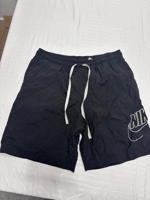 Nike 100% Nylon Shorts Lined Lightweight Black Men’s SIze XL Black TAG Vintage - Image 1 of 4