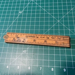 Vintage Stanley No. 68 Boxwood & Brass Folding Rule 24" Rule Ruler - Picture 1 of 4