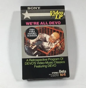 Vintage 1980s MTV New Wave Band DEVO “We’re All DEVO” Beta Hi-Fi Video Cassette - Picture 1 of 3