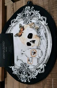 Cynthia Rowley HALLOWEEN OVAL PLACEMATS SKULL BUTTERFLY POTION Elixir Apothecary - Picture 1 of 21