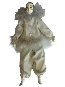 Vintage Harlekin Porzellan Puppe 14 cm - Bild 1 von 15