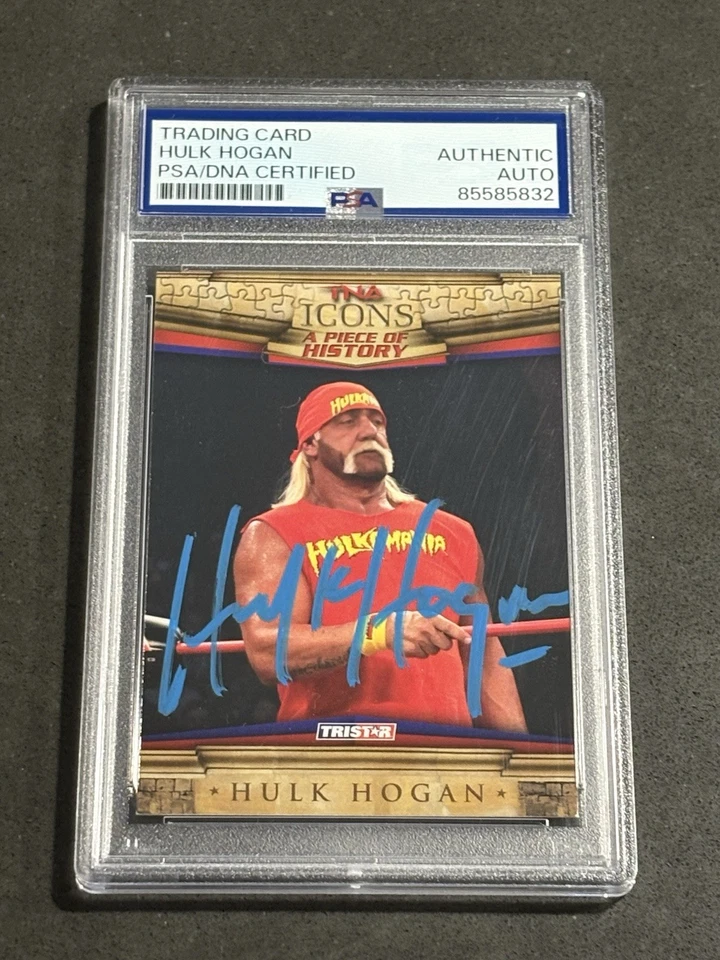 Tarjeta autografiada firmada por los iconos Tristar TNA 2010 de Hulk Hogan certificada por PSA/ADN Foto 1 de 2
