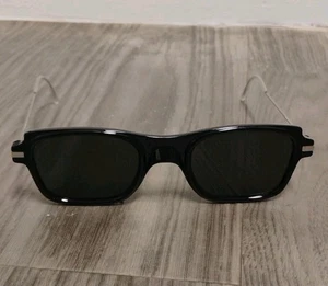 Prada SPR 07B Sunglasses Black Wire Rim Rectangle Frame Never Worn - Picture 1 of 9