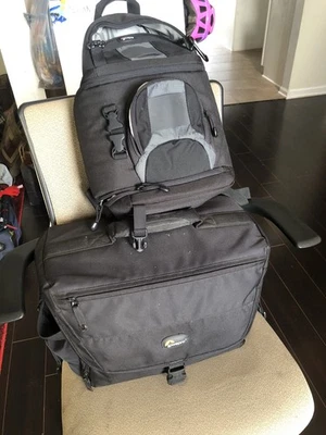 Lowepro 100 AW Camera Back pack And Lowepro 200 AW Shoulder Bag - Image 1 of 4