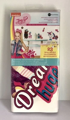 Calcomanías de pared Nickelodeon RoomMates JoJo Siwa 23 pelar y pegar brillo decoración de niñas Foto 1 de 3