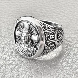 Handcrafted 925 Sterling Silver Jesus Christ YHWH Yahweh Hebrew Jewish Ring - Picture 1 of 6