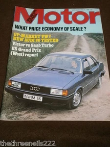 MOTOR MAGAZINE - AUDI 80  TESTED - APRIL 15 1979 - Imagen 1 de 1