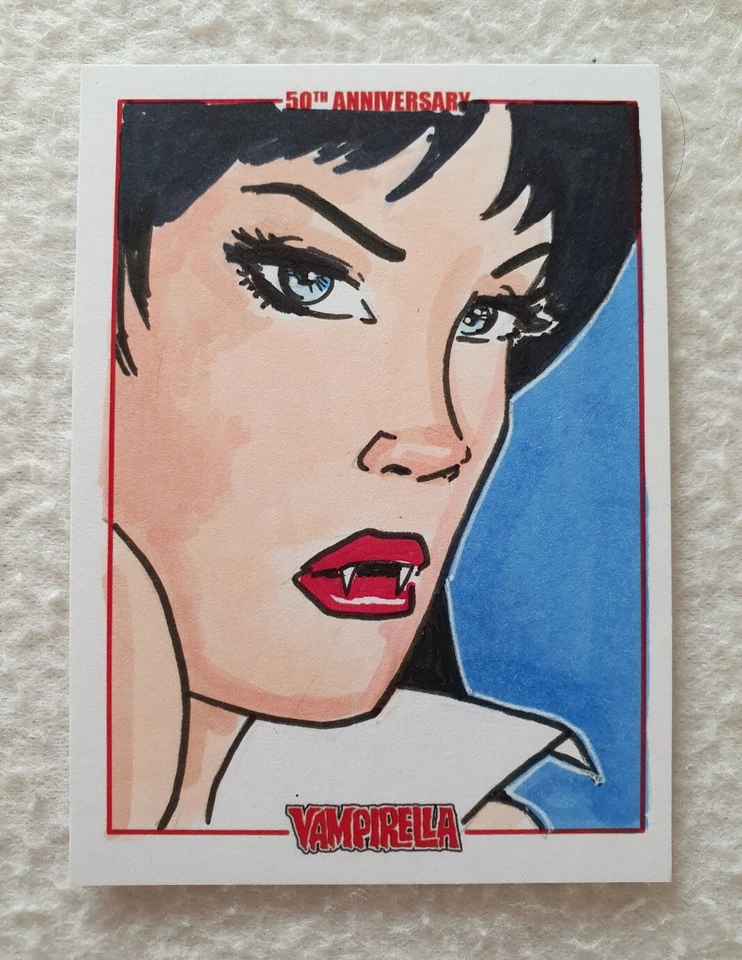 Dynamite Vampirella 50th Anniversary Sketch Card by Artist Adam Talley  - Image 1 of 1