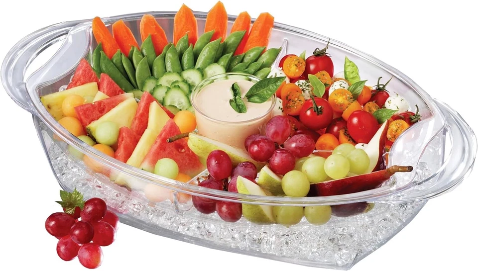 Prodyne Buffet sobre hielo, 19,75" x 11,75", transparente Foto 1 de 4