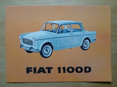 FIAT 1100D SALOON orig 1963 USA Mkt Sales Brochure - 1100 D - Image 1 of 3