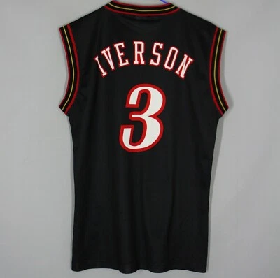CAMISETA NBA PHILADELPHIA SIXERS 76ERS CAMPEÓN ALLEN IVERSON #3 NEGRA Foto 1 de 4