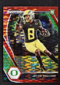 2021 Prizm Draft Picks Base Red Pulsar #149 Jevon Holland - Oregon Ducks