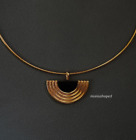 Vintage art black agate Copper Earrings Necklace set Gift fashion