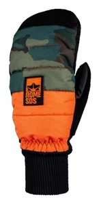 Rome Rustler Snowboard Mitts, Men's X-Large XL, Orange / Camo New - Picture 1 of 1