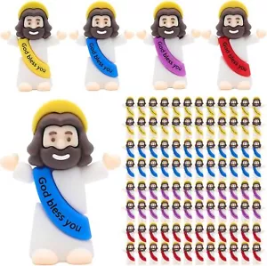 100 Mini Jesus Figures Tiny Jesus Figurines Bulk Classic Religious Christ Savior - Picture 1 of 6