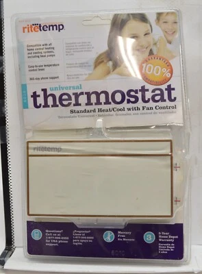 Ritetemp Thermostat Universal Model 6010 Standard Heat/Cool with Fan Control - Image 1 of 3