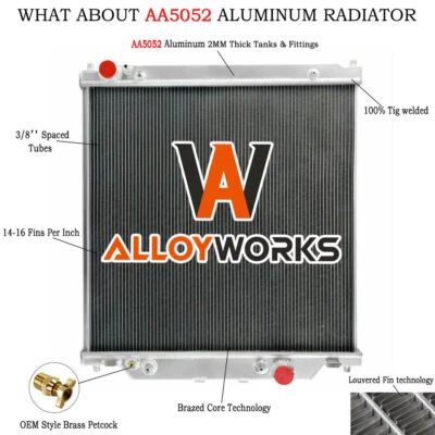 RADIATOR FOR 2003-2007 FORD F250 F350 F450 SUPER DUTY POWERSTROKE DIESEL 6.0L V8 Foto 1 de 4