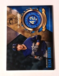 2017 Topps Jackie Robinson Day Commemorative Logo Patch, Ryan Braun - Picture 1 of 2